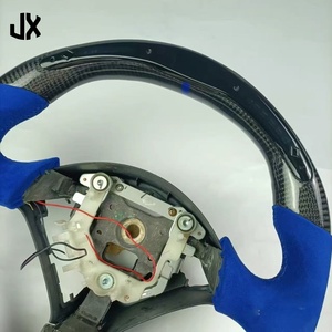 Volant en Fiber de carbone en cuir perforé <span class=keywords><strong>Sport</strong></span> noir de haute qualité pour accessoires de voiture <span class=keywords><strong>Honda</strong></span> S2000 2004-2012 - Product Image 4