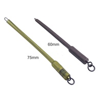 Tube d'insertion de plomb en ligne pour la pêche à la carpe, manchon en caoutchouc anti-emmêlement pour montage Ronnie, accessoire de pêche pour montage européen à la carpe