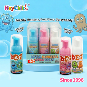 Bonbons en gros personnalisés sous marque privée, bonbons spray monstres amusants aux saveurs de fruits, autocollant tatouage inclus, design flacon spray, OEM - Product Image 4