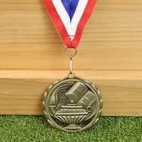 Plaque commémorative personnalisée en métal moulé sous pression pour la décoration des compétitions académiques, des concours sur le campus et des compétitions de sujets, avec les médailles d'or, d'argent et de bronze.
