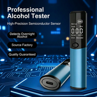 Testeur d'alcoolémie professionnel avec capteur semi-conducteur, batterie au lithium, modèle S3-Blue pour voiture et usage personnel