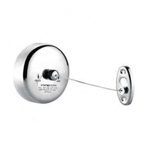 <span class=keywords><strong>Corde</strong></span> à <span class=keywords><strong>linge</strong></span> rétractable en acier inoxydable 2.5, longueur 304 m, cordon mural, pour vêtements - Product Image 1