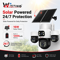 Caméra IP de sécurité solaire Hieasy 8MP 4G avec carte SIM 4G, objectif multiple, vision nocturne couleur 360 degrés PTZ, extérieur