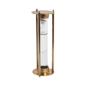 Decorative Hourglass Modern Glam Sand Timer Metal Glass Design For Home Office Bathroom Decor - Product Image 2