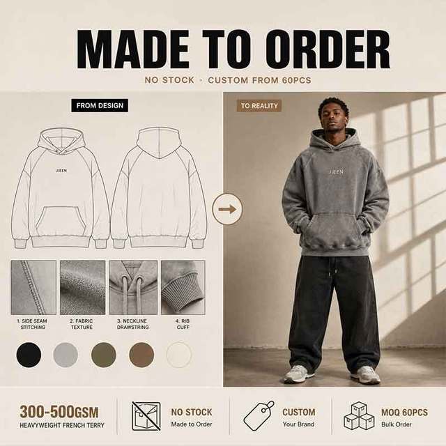 300-500GSM Heavyweight Men's Hoodies Embroidered Custom Vintage Washed Boxy Fit French Terry 100% Cotton Streetwear Clothing OEM