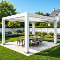 Pergola bioclimatique motorisée à lames orientables rétractables en aluminium, contrôle intelligent par application, taille personnalisée, pour jardin et terrasse, vente en gros