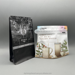 Tùy chỉnh in bao bì giấy kraft phân hủy sinh học đứng lên túi khóa zip có van cho trà cà phê hạt 500g 12 oz 16 oz Túi - Product Image 3