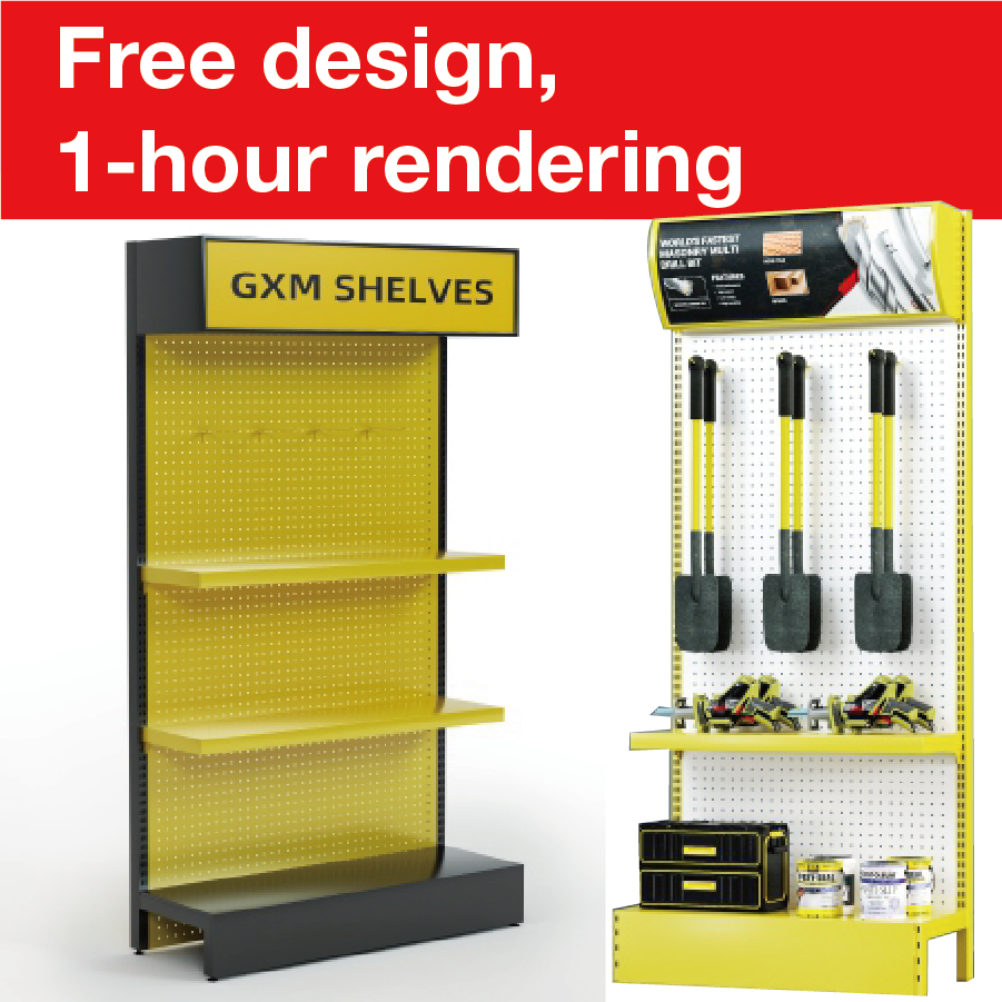 Apache Custom Metal Pegboard Hook Tool Display Stand for Hardware Tools for Auto Repair Shop for Factory Use — view 3