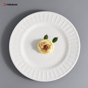 Assiette à dîner personnalisée de style classique moderne en céramique de Chine 10.5 pouces européenne vintage blanche pour restauration - Product Image 2