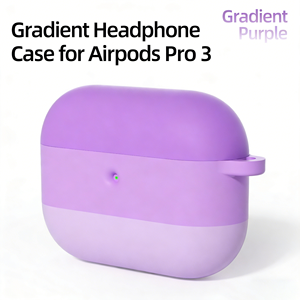 Étui en silicone souple de haute qualité avec dégradé de couleurs tendance, moulé sur mesure pour <span class=keywords><strong>AirPods</strong></span> Pro <span class=keywords><strong>3</strong></span> (2025). 360 °   Protection complète - Product Image 2
