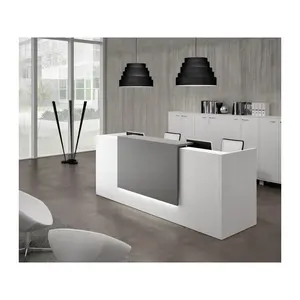 Gym Reception Furniture Modern Design High End Custom Made Grey White Marble Modern Gym Reception