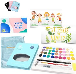 Keep Smiling Ensemble de peinture à l'<span class=keywords><strong>aquarelle</strong></span> solide 36 couleurs Boîte en fer Peinture pour étudiants Artiste <span class=keywords><strong>Dessin</strong></span> Art <span class=keywords><strong>Aquarelle</strong></span> portable - Product Image 2