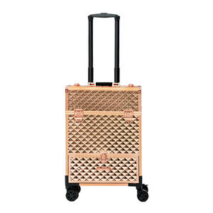 Carrito de Salón Qihui, Maletín de Maquillaje con 4 Ruedas Giratorias, Bloqueables y Duraderas, para Uso Profesional y en el Hogar - Product Image 3