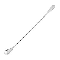 TOPIN Outils de bar de haute qualité, accessoires de bar pour barman, cuillère à cocktail en acier inoxydable professionnelle, cuillère à cocktail en forme de larme, 30 cm