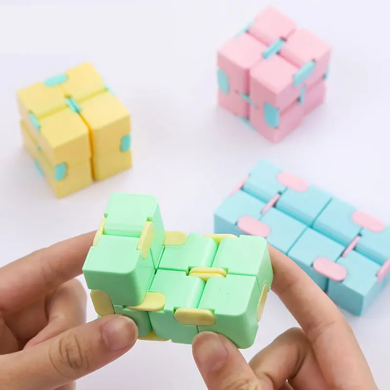 Juguetes creativos de alta calidad, cubo antipresión, cubo infinito mágico de plástico
