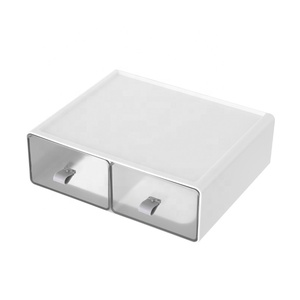 WANFU Office Plastic Mini Storage Drawer Organizer Household Stackable Desktop Sundry Drawer Cabinet