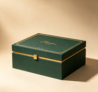 Boîte cadeau rigide de luxe à fermeture magnétique avec logo en feuille d'or, couleur personnalisée, emballage en papier rigide recyclé pour bijoux et parfums