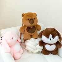 Sac à dos en peluche d'animal de dessin animé, jouets mignons, peluche super douce, sac en peluche pour enfants, cadeau de poupée