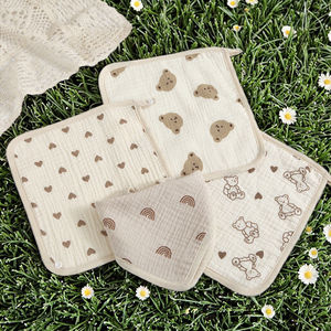 Lingettes et serviettes de bain en coton doux et absorbant pour bébé, lingettes de maternelle, mouchoirs pour l'alimentation des enfants - Product Image 3