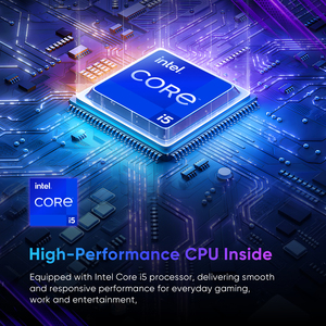 Ordinateur de bureau gaming personnalisé Intel Core i5 RTX 5060 6 Go 16 Go RAM 512 Go SSD pour le jeu et le travail - Product Image 3