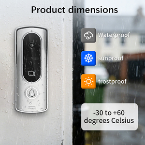 <span class=keywords><strong>Sonnette</strong></span> sans fil avec caméra de 10 pouces, sans câblage complexe, protection contre les pannes de courant, vidéophone domestique pour maisons de retraite - Product Image 2