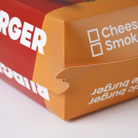YBLPAK - Envases Desechables Tipo Concha para Hamburguesas, Cajas de Papel Kraft para Llevar Hamburguesas, Aperitivos, Postres, Comida Callejera y Sándwiches