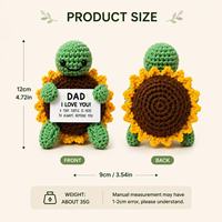 Turtle Amigurumi au crochet fait main, mini peluche tricotée, cadeau d'accompagnement émotionnel pour la Fête des Pères, la Fête des Mères, décoration intérieure