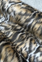 Lire stock 100% polyester longue pile faux animal renard fourrure jacquard peluche tissu femmes vêtements sac chaussures