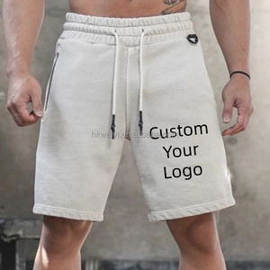 กางเกงขาสั้นลำลองผู้ชายสำหรับฤดูร้อน สีพื้น แห้งเร็ว ระบายอากาศได้ดี เหมาะสำหรับใส่ไปชายหาด ผ้าถักแบบสามจุด มีเชือกผูกเอว - Product Image 1