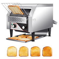 Toasteur à pain à hamburger et bagel électrique en acier inoxydable robuste Goodloog TT-300, machine à toasteur à convoyeur commercial, utilisation en boulangerie 3