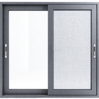Ventanas Corredizas Horizontales de Aluminio Modernas Personalizadas para Uso en Villas y Hoteles, Eficiencia Energética, Vidrio Templado de Aluminio 6063-T5