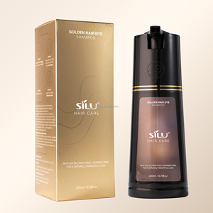 Shampoo colorant doré SILU, coloration naturelle semi-permanente, produit de coloration personnel, vegan, sans ammoniaque, shampooing colorant pour <span class=keywords><strong>cheveux</strong></span> gris - Product Image 1