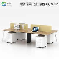 Meubles de bureau industriels, postes de travail modulaires extensibles, table de bureau moderne pour 4 personnes, pour espaces commerciaux
