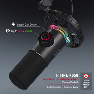 ไมโครโฟนอัดเสียงสำหรับเล่นเกม <span class=keywords><strong>K658</strong></span> fifine ไมโครโฟนแบบไดนามิกไมโครโฟนพ็อดคาสท์แบบไดนามิกคอมพิวเตอร์ - Product Image 2