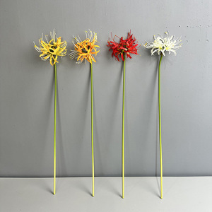 Fleurs <span class=keywords><strong>Higanbana</strong></span> artificielles de haute qualité en plusieurs couleurs réalistes pour la décoration murale du Nouvel An de la remise des diplômes de Noël en gros - Product Image 6