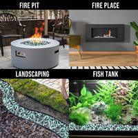 Verre de feu éclaté trempé réfléchissant vert de 1/2 pouce pour table de foyer extérieur et décoration de cheminée – Vente en gros