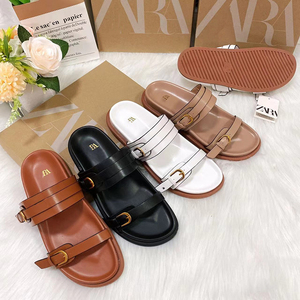 Sandalias de Verano Ligeras Tipo Muffin para Mujer, Tallas Grandes, Estilo Europeo Americano, con Suela de EVA y Parte Superior de Color Sólido - Product Image 2
