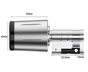 IP67防水電子ハーフユーロシリンダーロックRFIDカードTuya Ttlock BLEキーレスサムターンデジタルスマートシリンダードアロック - Product Image 2