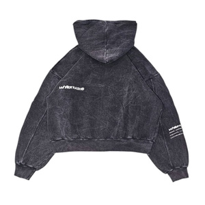 สเวตเชิ้ตมีฮู้ดย้อนยุคใส่ได้ทั้งชายและหญิงผ้าฟลีซซับในผ้าฝ้ายแนวสตรีทฮิปฮอปสำหรับ100% ดีไซน์ใหม่ฤดูใบไม้ร่วง - Product Image 3