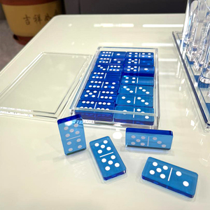 Jeu éducatif de dominos, logo personnalisé, jeu de société, impression acrylique, dominos miniatures de luxe - Product Image 2