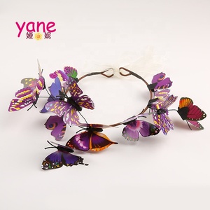 Corona <span class=keywords><strong>de</strong></span> <span class=keywords><strong>Flores</strong></span> con Mariposas 3D, Diadema con Forma <span class=keywords><strong>de</strong></span> Mariposa Voladora, Estilo Fiesta, <span class=keywords><strong>para</strong></span> Niña - Product Image 5