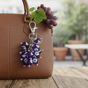 Porte-clés Grape Style Evil Eyes Plastique Cristal 11X4 cm - Product Image 3