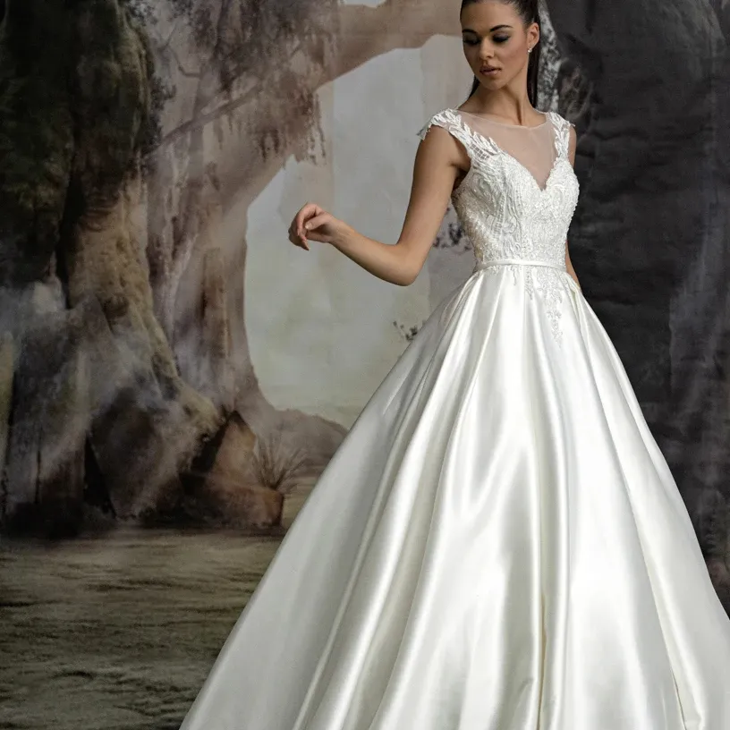Vestido de noiva modesto 2024, vestido de noiva estilo africano com renda e miçangas branco puro, sexy, com costas manchadas, vestido de noiva
