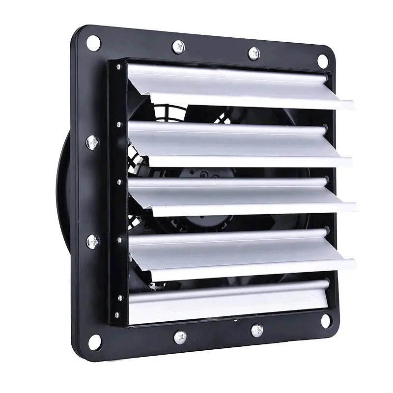 10 pulgadas de tipo cuadrado de aluminio de aleación de obturador de la rejilla de ventilación ventilador de escape