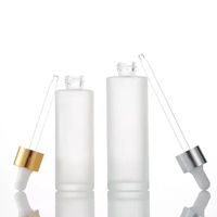 15ml 20ml 30ml 40ml 50ml 60ml 80ml 100ml flacon compte-gouttes en verre d'huile essentielle de gel avec anneau en or et argent