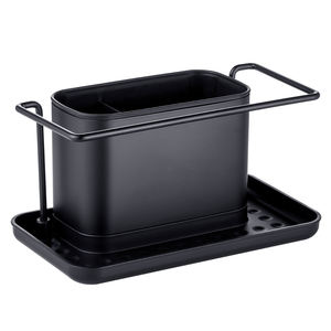 Organisateur d'évier de cuisine <span class=keywords><strong>noir</strong></span> porte-éponge en acier inoxydable antirouille pour évier de cuisine - Product Image 1