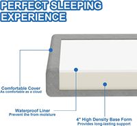 Matelas de Camping Pliable Matelas de Sol Pliant pour Adultes Enfants Lit Portable 4 Pouces Mousse Matelas de Couchage