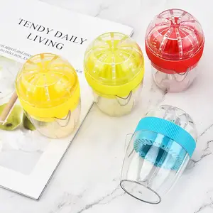 Hand Juicer Citrus Orange Squeezer Manual Lid Rotation Press Reamer for Lemon Lime Grapefruit with Strainer and Container tools