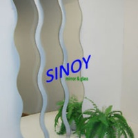 Miroir sur pied sans cadre géométrique irrégulier moderne personnalisé pour la décoration intérieure, rond/ovale/circulaire, 5 mm, pour salle de bain, salon, chambre à coucher