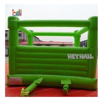 Château gonflable de qualité commerciale 13x13 pieds, couleur verte, en PVC, pour enfants, idéal pour la location de fêtes